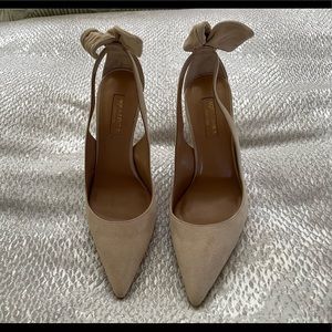 AQUAZZURA
Bow Tie 105 suede pumps size 36